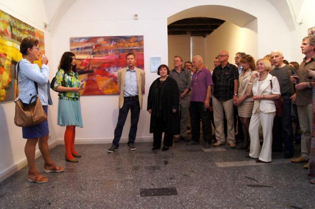 Official opening of the exhibition. Maria Keller (The Royal Danish Consulat), Kasia Banaś, Jens Fink-Jensen, Teresa Kukuła, curator of the gallery, fot. M. Koprowski