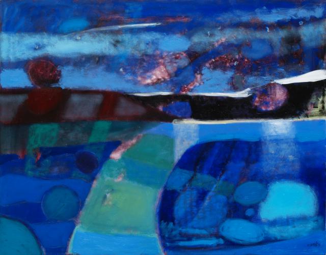 Oceanic Letter I, oil on canvas, 80 x 100 cm, 2013