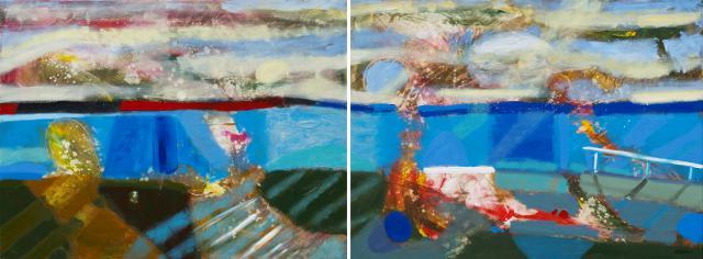Such Views III, oil on canvas, 60 x 160 cm (diptych), 2013