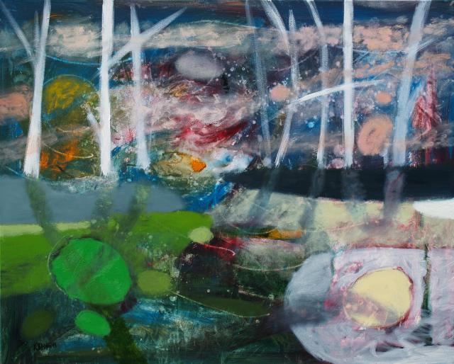 At the Green Pond, oil on canvas, 80 x 100 cm, 2011