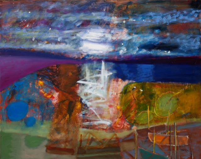 At Night..., oil on canvas 120 x 150 cm, 2010
